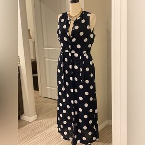 Banana Republic size 14 chiffon polka dot dress with pockets